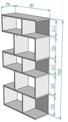 Стеллаж S6 (Белый) в Асбесте - asbest.mebel-e96.ru