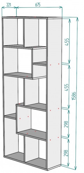 Стеллаж S8 (Белый) в Асбесте - asbest.mebel-e96.ru