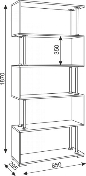 Стеллаж Зигзаг-1 (Риннер) в Асбесте - asbest.mebel-e96.ru