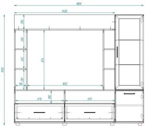 Стенка ТВА Сатурн в Асбесте - asbest.mebel-e96.ru