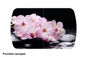 Стол Бостон 900*600 (опоры Брифинг) Стекло/фотопечать Розовая Орхидея в Асбесте - asbest.mebel-e96.ru | фото