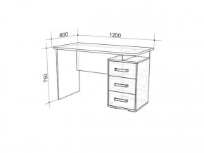 Стол компьютерный Лайт-2 (1200) в Асбесте - asbest.mebel-e96.ru