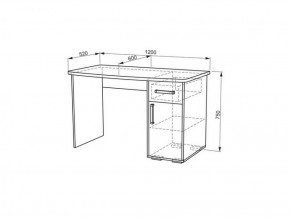 Стол компьютерный с надстройкой Лайт-1 (1200) в Асбесте - asbest.mebel-e96.ru