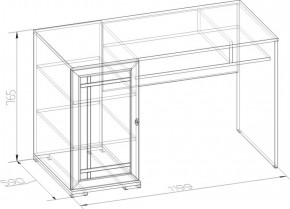 Стол письменный Шерлок 115 орех шоколадный в Асбесте - asbest.mebel-e96.ru