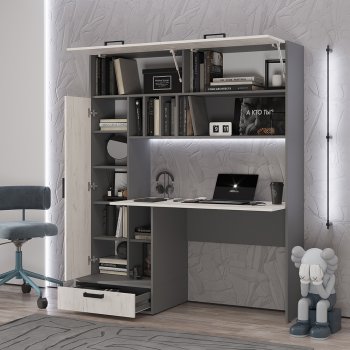 Стол компьютерный Техно графит/крафт  (БТС) в Асбесте - asbest.mebel-e96.ru