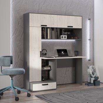 Стол компьютерный Техно графит/крафт  (БТС) в Асбесте - asbest.mebel-e96.ru