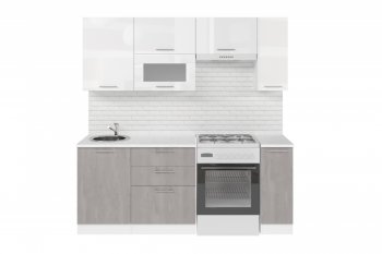Кухонный гарнитур Терция ультра 2000 мм (Герда) в Асбесте - asbest.mebel-e96.ru