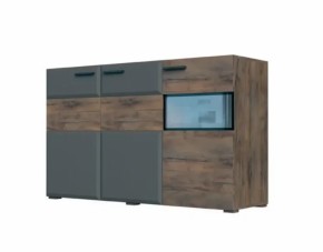 Тумба 3 двери 1500 РИО Смоки Soft touch/Таксус в Асбесте - asbest.mebel-e96.ru | фото