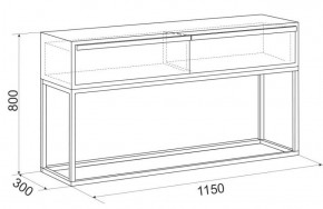 Тумба Крафт (Черный муар/Дуб сонома) в Асбесте - asbest.mebel-e96.ru