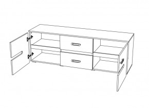 Тумба под ТВ Ким (Белый глянец/Венге) в Асбесте - asbest.mebel-e96.ru