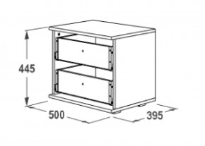 Тумба с 2-мя ящиками Ольга-14 в Асбесте - asbest.mebel-e96.ru