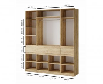 Шкаф 2000 мм Турин ЛДСП крафт серый/кашемир (ВВР) в Асбесте - asbest.mebel-e96.ru