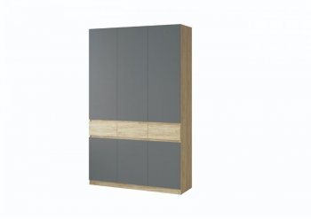 Шкаф 1500 мм Турин крафт/графит (ВВР) в Асбесте - asbest.mebel-e96.ru