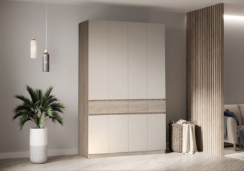 Шкаф 2000 мм Турин ЛДСП крафт серый/кашемир (ВВР) в Асбесте - asbest.mebel-e96.ru | фото