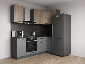 Угловой кухонный гарнитур Умбра МДФ 2200*1000 мм (Sanvut) в Асбесте - asbest.mebel-e96.ru