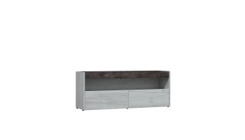 ТВ тумба Вегас Дуб Крафт Белый/Ателье темн. (Лин) в Асбесте - asbest.mebel-e96.ru