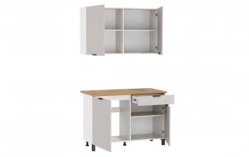 Кухонный гарнитур 1200 мм Венера кашемир ЛДСП (Олмеко) в Асбесте - asbest.mebel-e96.ru