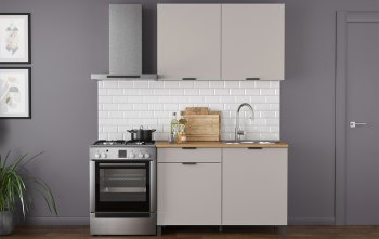 Кухонный гарнитур 1200 мм Венера кашемир ЛДСП (Олмеко) в Асбесте - asbest.mebel-e96.ru