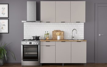 Кухонный гарнитур 1500 мм Венера кашемир ЛДСП (Олмеко) в Асбесте - asbest.mebel-e96.ru