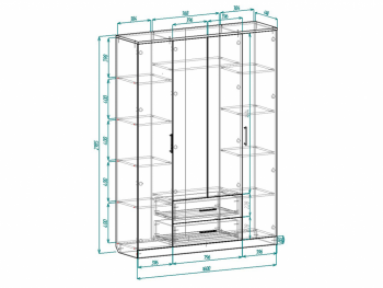 Шкаф 1600 мм Венеция-1 сек.26 (Росток) в Асбесте - asbest.mebel-e96.ru