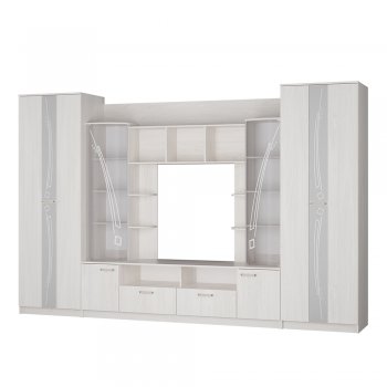 Стенка Венеция ясень белый (БТС) в Асбесте - asbest.mebel-e96.ru