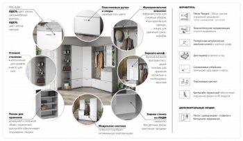 Прихожая Виола сонома/белый (Имп) в Асбесте - asbest.mebel-e96.ru