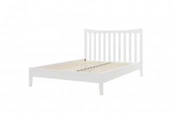 Кровать из массива Виола белый античный (БМ) в Асбесте - asbest.mebel-e96.ru