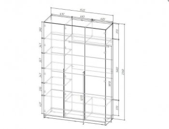 Шкаф распашной 1500 мм Вавилон ШК-02 (Стиль) в Асбесте - asbest.mebel-e96.ru