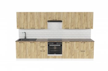 Кухонный гарнитур Янтарь 3000 мм (Герда) в Асбесте - asbest.mebel-e96.ru